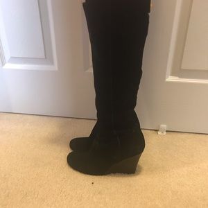Tory Burch Suede Wedge Boots